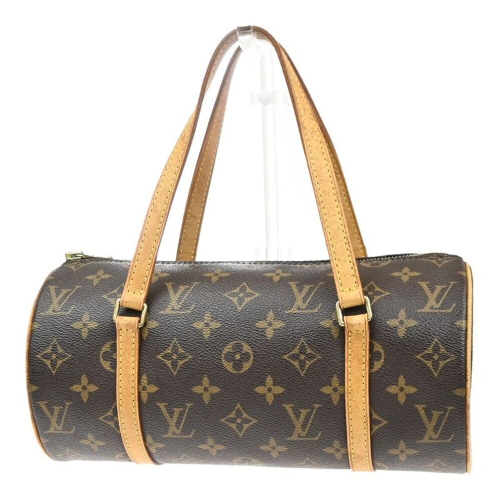 Louis Vuitton Papillon Handbag Monogram Canvas Brown Leather Handbag